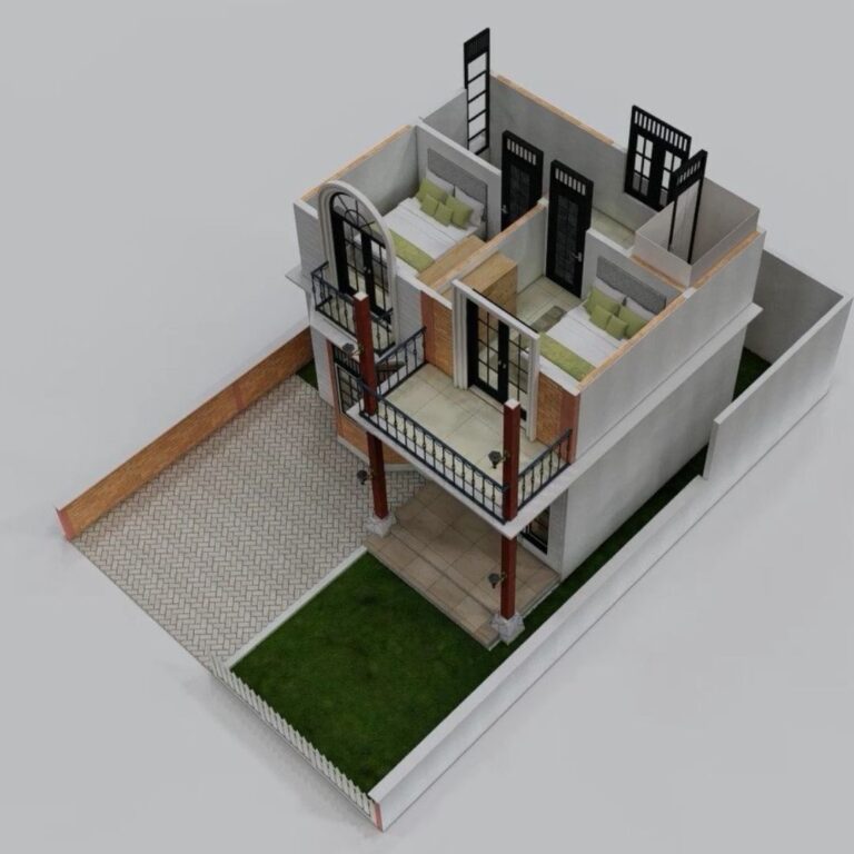 Denah 3D Lantai Atas